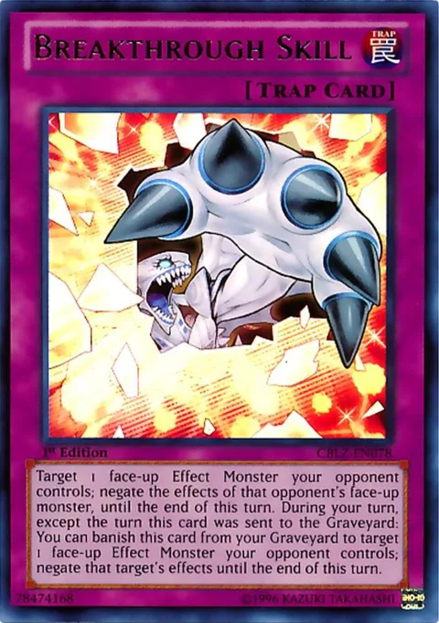 Breakthrough Skill CBLZ-EN078 Unlimited Yu-Gi-Oh card from Cosmo Blazer