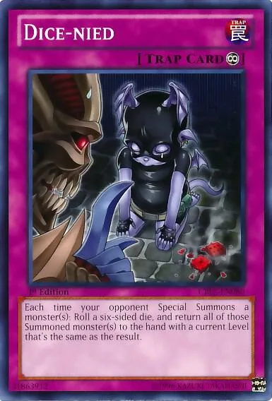 Dice-Nied CBLZ-EN080 1st Edition Yu-Gi-Oh card from Cosmo Blazer