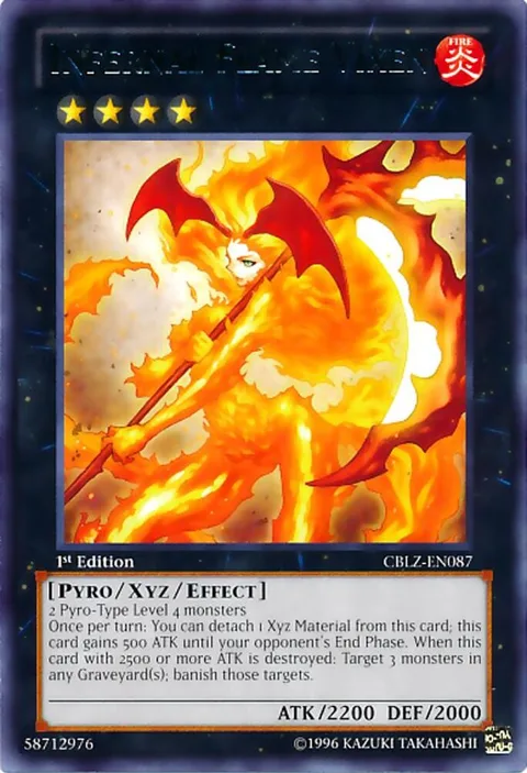 Infernal Flame Vixen CBLZ-EN087 1st Edition Yu-Gi-Oh card from Cosmo Blazer