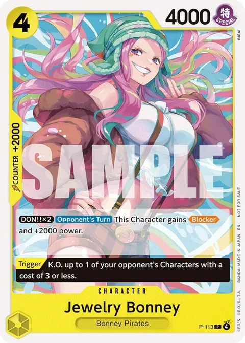 Jewelry Bonney Heroines Battle Pack P-113 One Piece card from One Piece Promotion Cards