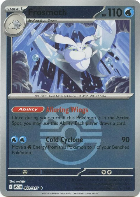 Frosmoth Friend Ball #053/217 Reverse Holofoil Pokémon card from Ascended Heroes