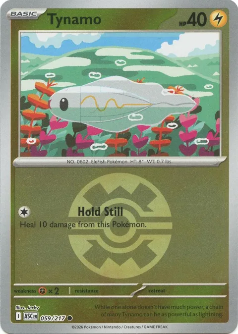 Tynamo Quick Ball #059/217 Reverse Holofoil Pokémon card from Ascended Heroes