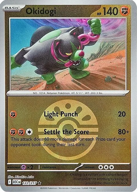 Okidogi Friend Ball #122/217 Reverse Holofoil Pokémon card from Ascended Heroes