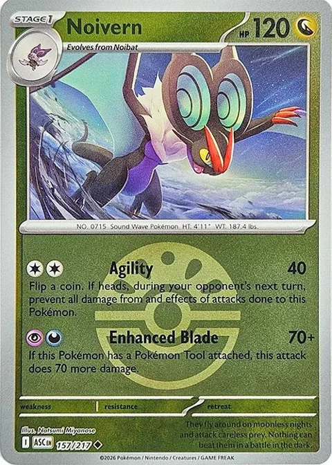 Noivern Friend Ball #157/217 Reverse Holofoil Pokémon card from Ascended Heroes