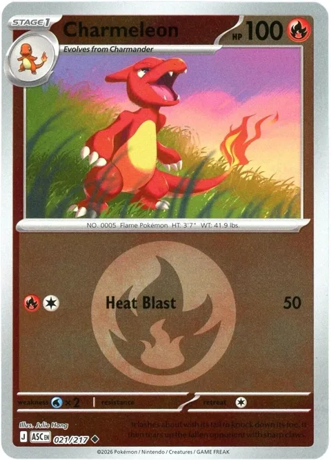Charmeleon Energy Symbol Pattern #021/217 Reverse Holofoil Pokémon card from Ascended Heroes