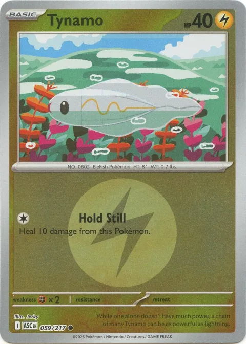 Tynamo Energy Symbol Pattern #059/217 Reverse Holofoil Pokémon card from Ascended Heroes