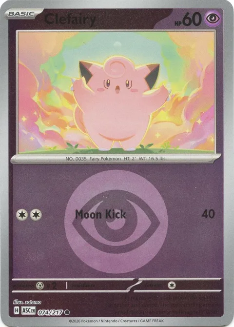 Clefairy Energy Symbol Pattern #074/217 Reverse Holofoil Pokémon card from Ascended Heroes