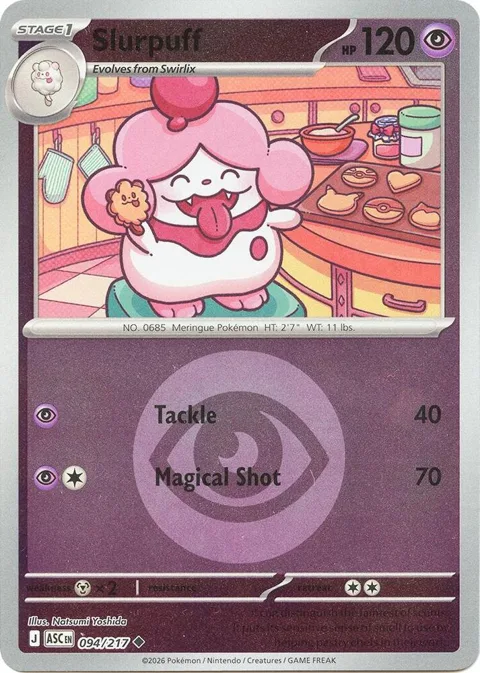 Slurpuff - 094/217 Energy Symbol Pattern #094/217 Reverse Holofoil Pokémon card from Ascended Heroes