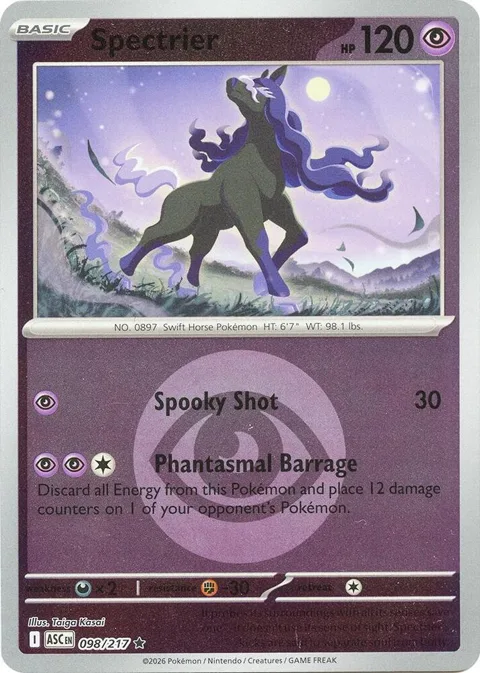 Spectrier Energy Symbol Pattern #098/217 Reverse Holofoil Pokémon card from Ascended Heroes
