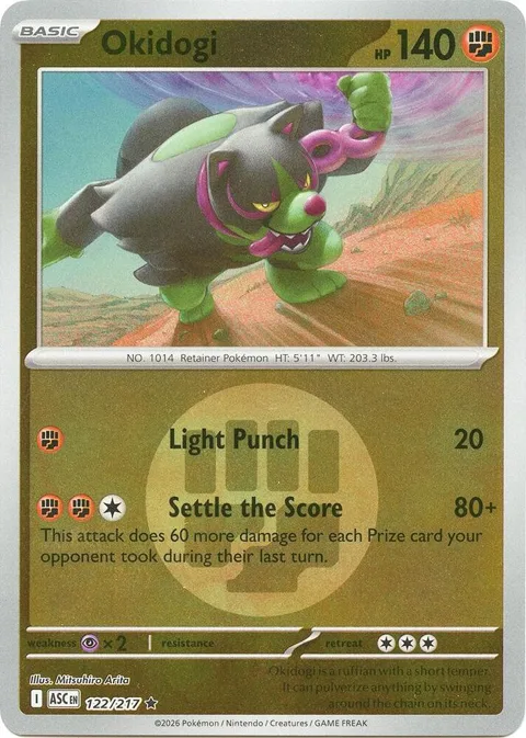 Okidogi Energy Symbol Pattern #122/217 Reverse Holofoil Pokémon card from Ascended Heroes