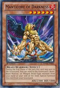 Manticore of Darkness SDOK-EN005 Yu-Gi-Oh card from Structure Deck: Onslaught of the Fire Kings