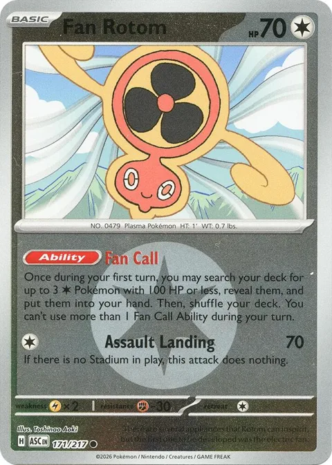 Fan Rotom - 171/217 Energy Symbol Pattern #171/217 Reverse Holofoil Pokémon card from Ascended Heroes