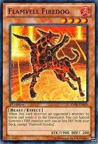Flamvell Firedog SDOK-EN009 Yu-Gi-Oh card from Structure Deck: Onslaught of the Fire Kings