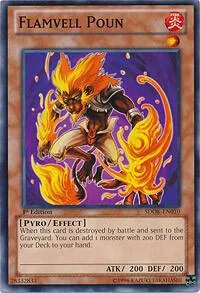 Flamvell Poun SDOK-EN010 Yu-Gi-Oh card from Structure Deck: Onslaught of the Fire Kings
