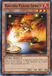 Raging Flame Sprite SDOK-EN017 Yu-Gi-Oh card from Structure Deck: Onslaught of the Fire Kings
