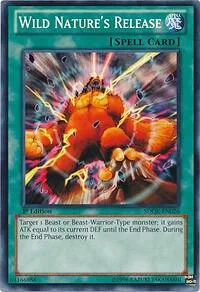 Wild Nature's Release SDOK-EN026 Yu-Gi-Oh card from Structure Deck: Onslaught of the Fire Kings