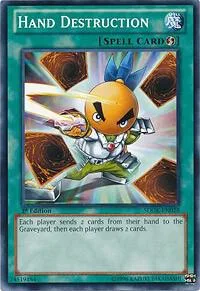 Hand Destruction SDOK-EN028 Yu-Gi-Oh card from Structure Deck: Onslaught of the Fire Kings