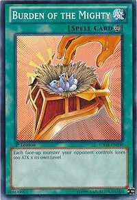 Burden of the Mighty SDOK-EN030 Yu-Gi-Oh card from Structure Deck: Onslaught of the Fire Kings