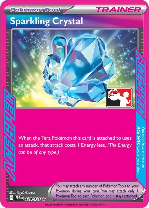 Sparkling Crystal #129/131 Holofoil Pokémon card from Prize Pack Series Cards