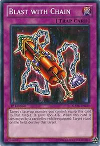 Blast with Chain SDOK-EN035 Yu-Gi-Oh card from Structure Deck: Onslaught of the Fire Kings