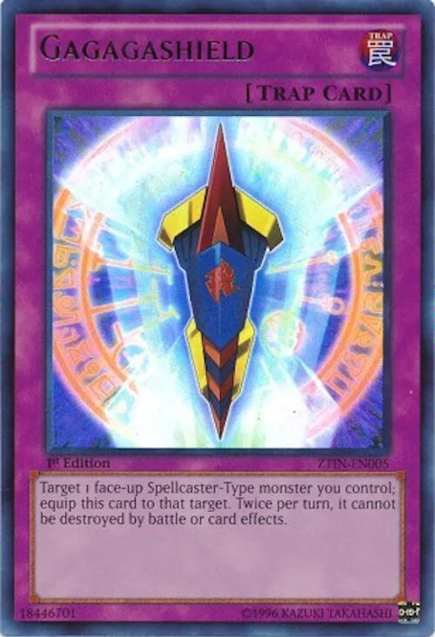 Gagagashield ZTIN-EN005 Yu-Gi-Oh card from 2013 Zexal Collection Tin