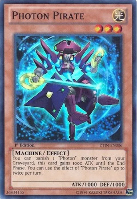 Photon Pirate ZTIN-EN006 Yu-Gi-Oh card from 2013 Zexal Collection Tin