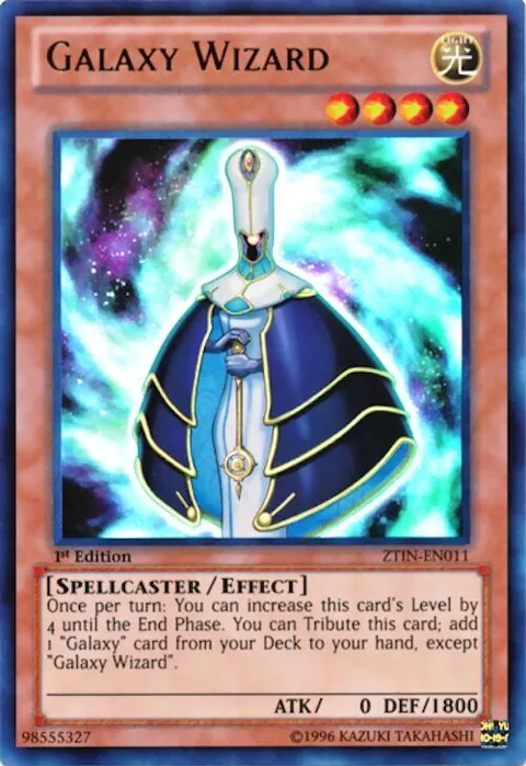 Galaxy Wizard ZTIN-EN011 Yu-Gi-Oh card from 2013 Zexal Collection Tin