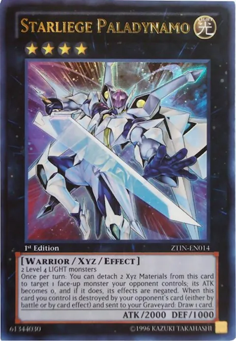Starliege Paladynamo ZTIN-EN014 Yu-Gi-Oh card from 2013 Zexal Collection Tin