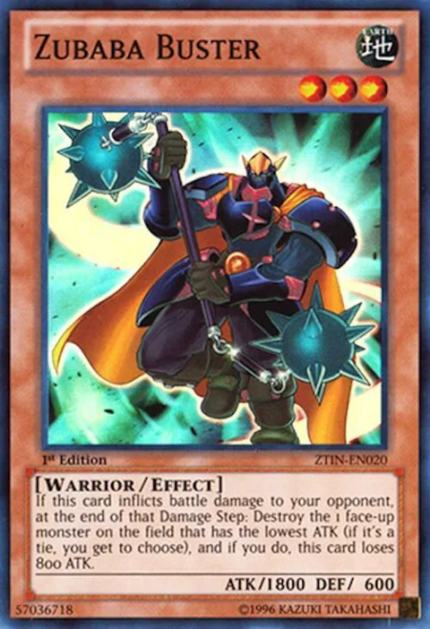 Zubaba Buster ZTIN-EN020 Yu-Gi-Oh card from 2013 Zexal Collection Tin