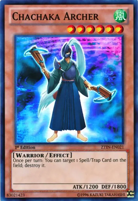 Chachaka Archer ZTIN-EN021 Yu-Gi-Oh card from 2013 Zexal Collection Tin