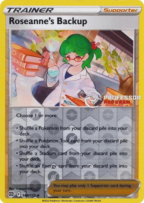 Roseanne's Backup #148/172 Reverse Holofoil Pokémon card from Professor Program Promos