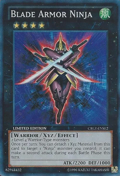 Blade Armor Ninja CBLZ-ENSE2 Yu-Gi-Oh card from Cosmo Blazer SE