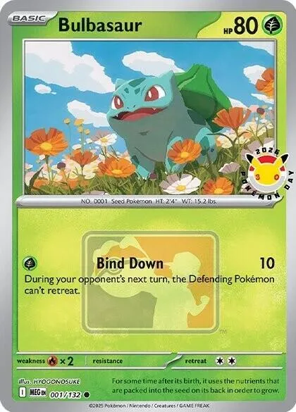 Bulbasaur Pokemon Day 2026 #001/132 Holofoil Pokémon card from Miscellaneous Cards & Products