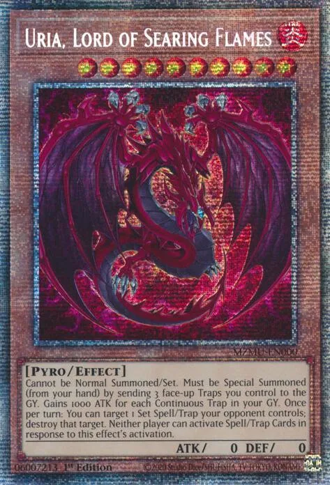 Uria, Lord of Searing Flames Starlight Rare MZMU-EN000 Yu-Gi-Oh card from Maze of Muertos