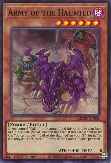 Army of the Haunted MZMU-EN002 Yu-Gi-Oh card from Maze of Muertos