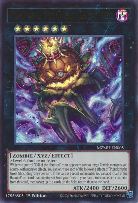 Pumpking the Great Ghost King MZMU-EN005 Yu-Gi-Oh card from Maze of Muertos