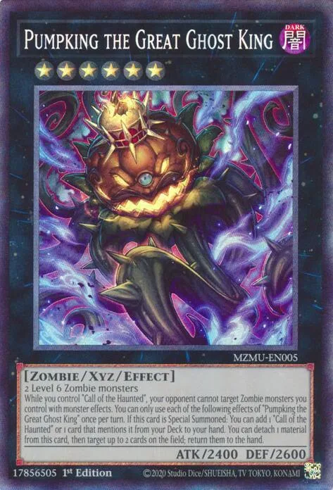 Pumpking the Great Ghost King Collector's Rare MZMU-EN005 Yu-Gi-Oh card from Maze of Muertos