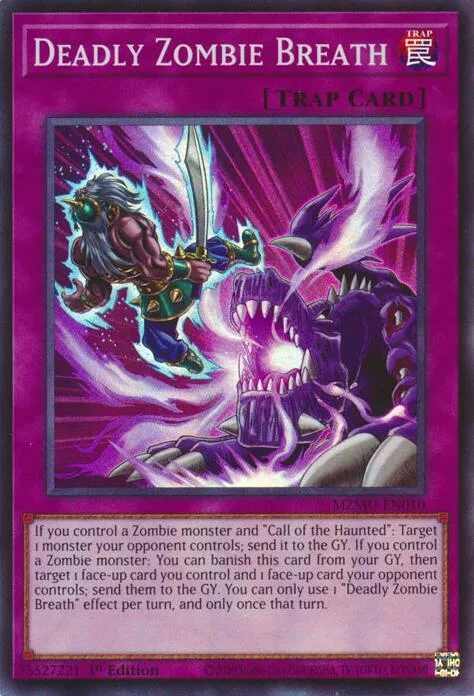 Deadly Zombie Breath MZMU-EN010 Yu-Gi-Oh card from Maze of Muertos