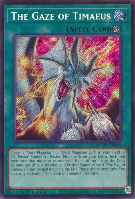 The Gaze of Timaeus MZMU-EN013 Yu-Gi-Oh card from Maze of Muertos