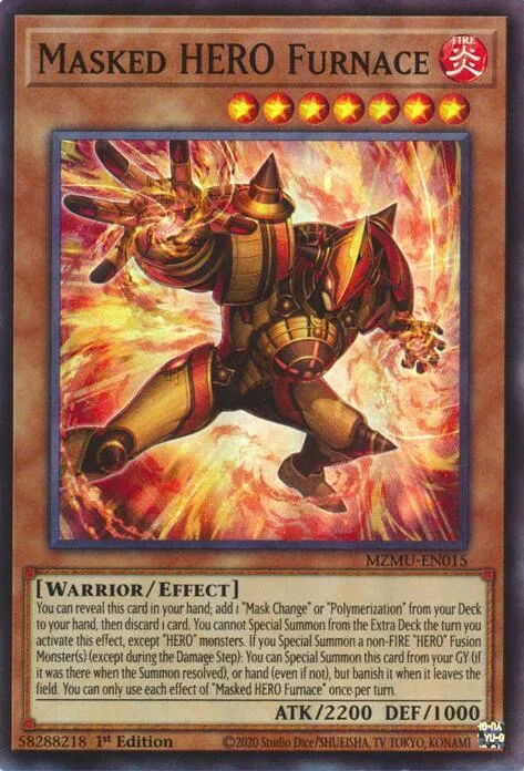 Masked HERO Furnace MZMU-EN015 Yu-Gi-Oh card from Maze of Muertos