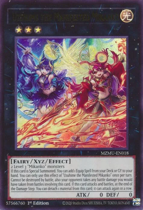 Uzuhime the Manifested Mikanko MZMU-EN018 Yu-Gi-Oh card from Maze of Muertos