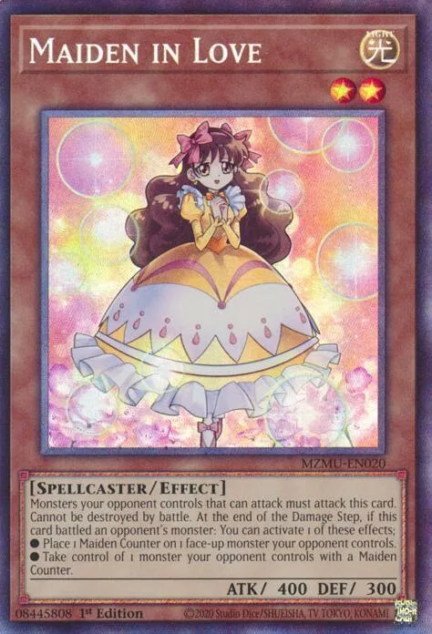 Maiden in Love Collector's Rare MZMU-EN020 Yu-Gi-Oh card from Maze of Muertos