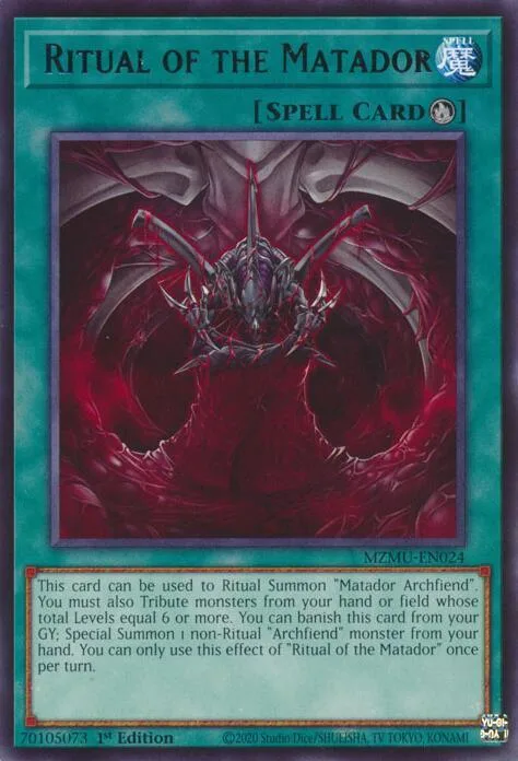 Ritual of the Matador MZMU-EN024 Yu-Gi-Oh card from Maze of Muertos
