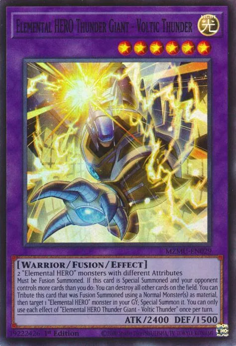 Elemental HERO Thunder Giant - Voltic Thunder MZMU-EN029 Yu-Gi-Oh card from Maze of Muertos