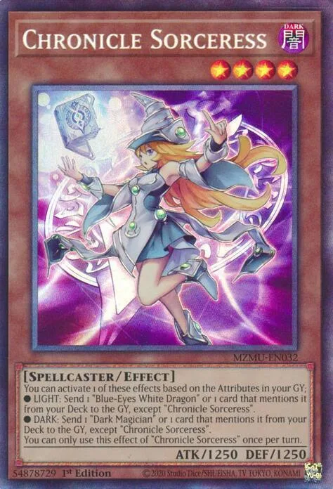 Chronicle Sorceress Collector's Rare MZMU-EN032 Yu-Gi-Oh card from Maze of Muertos