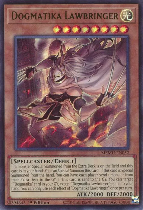 Dogmatika Lawbringer MZMU-EN052 Yu-Gi-Oh card from Maze of Muertos
