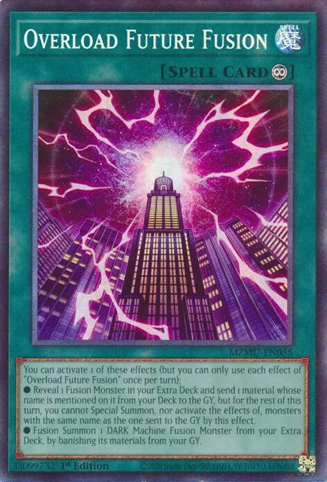 Overload Future Fusion Collector's Rare MZMU-EN055 Yu-Gi-Oh card from Maze of Muertos