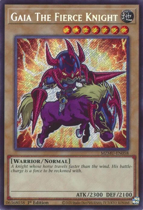 Gaia The Fierce Knight MZMU-EN058 Yu-Gi-Oh card from Maze of Muertos