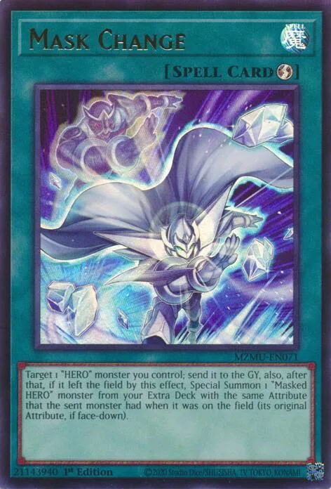 Mask Change MZMU-EN071 Yu-Gi-Oh card from Maze of Muertos