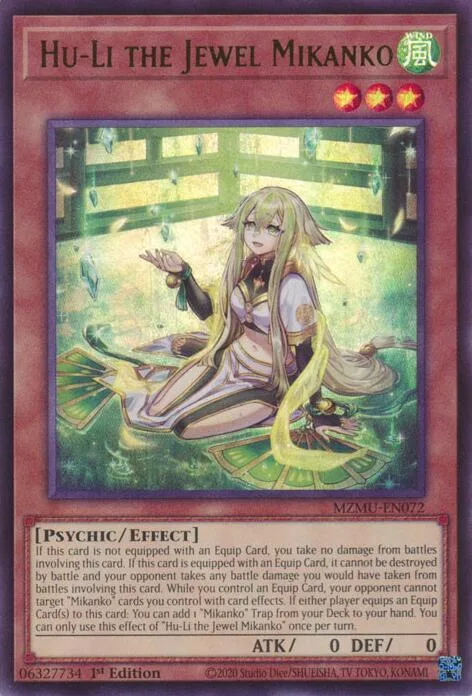 Hu-Li the Jewel Mikanko MZMU-EN072 Yu-Gi-Oh card from Maze of Muertos